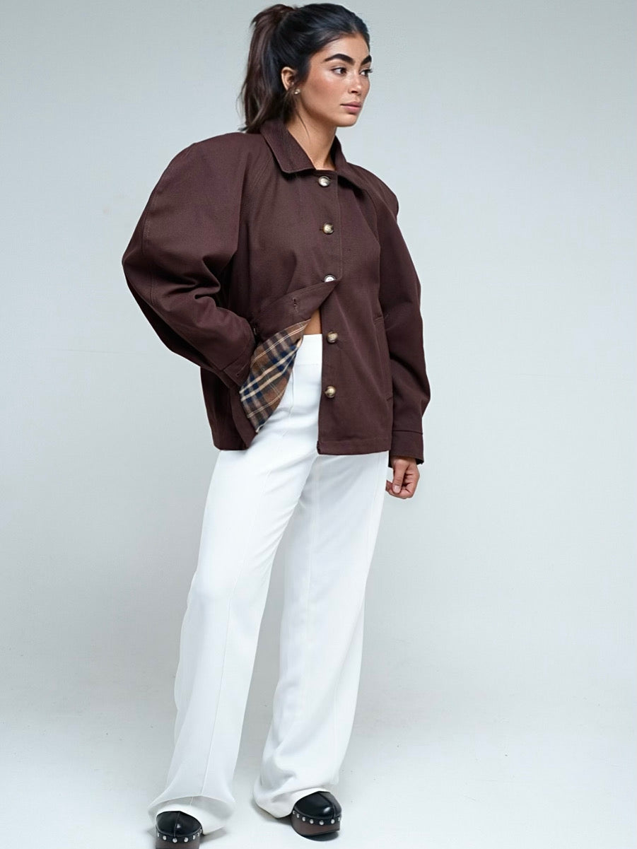 Veste en coton manches ballons